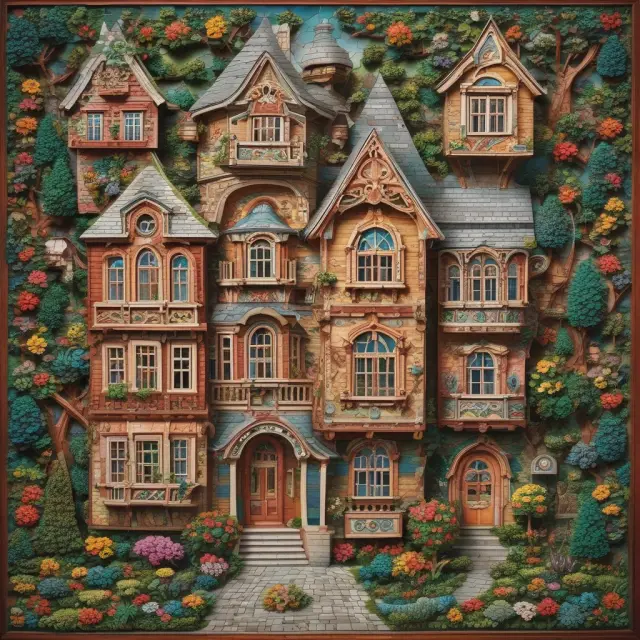 Homeowner constructs a jigsaw puzzle depicting their home