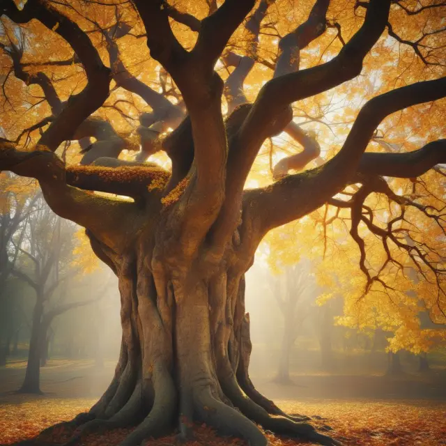 Wise tree answering forbearance queries with golden leaves representing relief and solutions