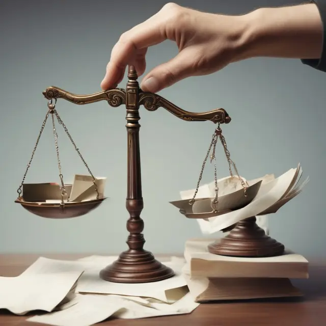 Hand balancing a tipping scale between Notice of Default (NOD) and Loan Reinstatement.
