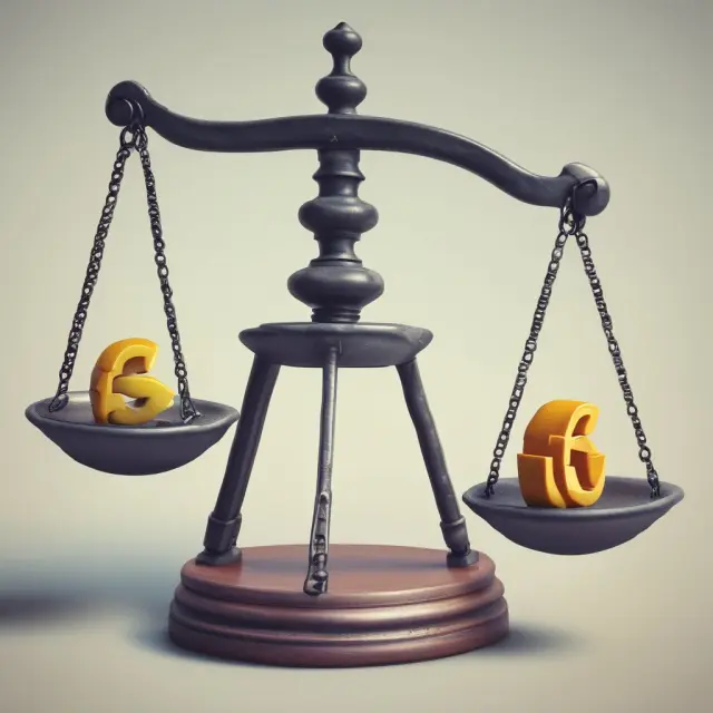 An investor meticulously considers multiple mutual fund options on a balance scale to minimize foregone earnings.