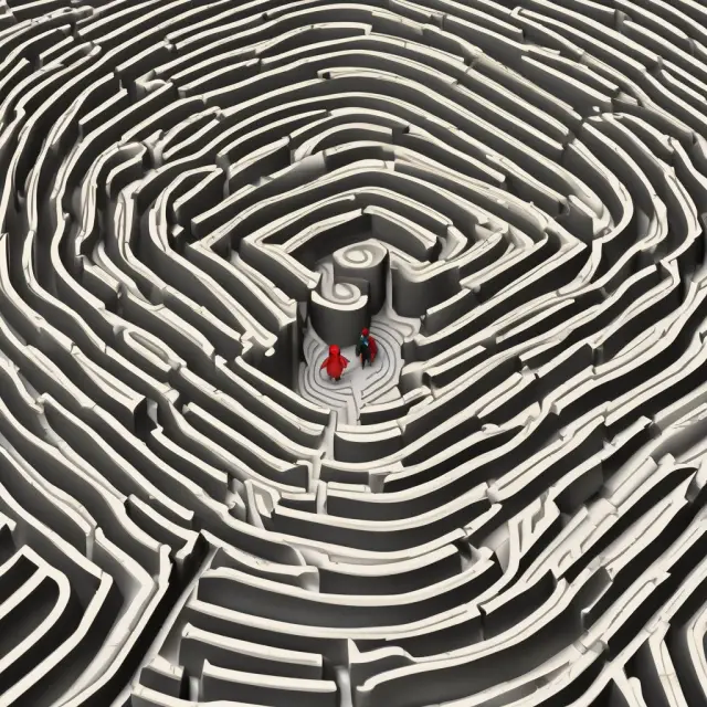 An image of a maze symbolizing FATCA complexities, with Form 8938 and 1042-S keys unlocking paths to compliance