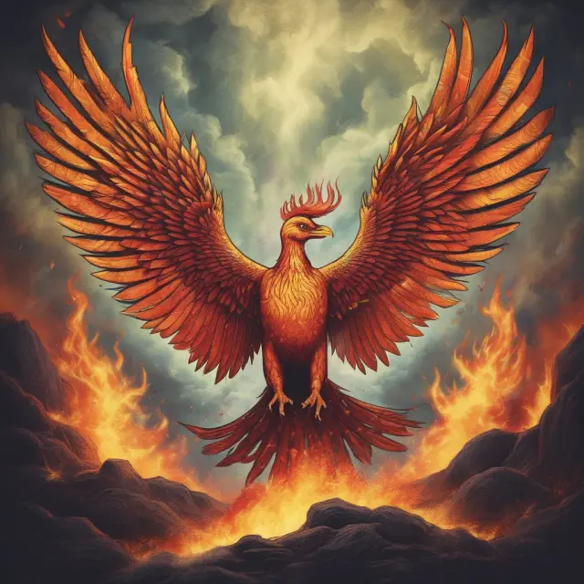 Phoenix rising above stacked books representing past FCPA cases, signifying the evolving landscape of FCPA enforcement and compliance