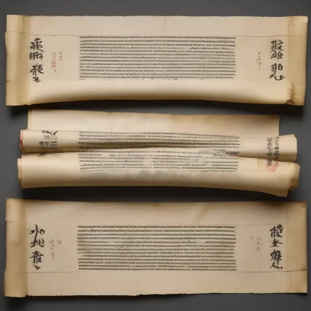 Ancient scrolls unfurling to illustrate the intricacies of foreign currency swaps, representing wisdom passed down from the financial past