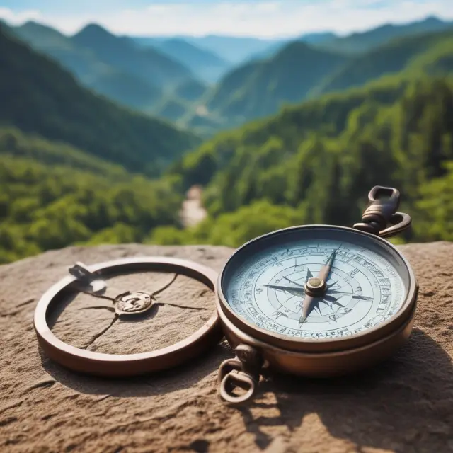 Compass indicating the path to finding the foreign housing amount for expats amidst a mountain range of taxes.