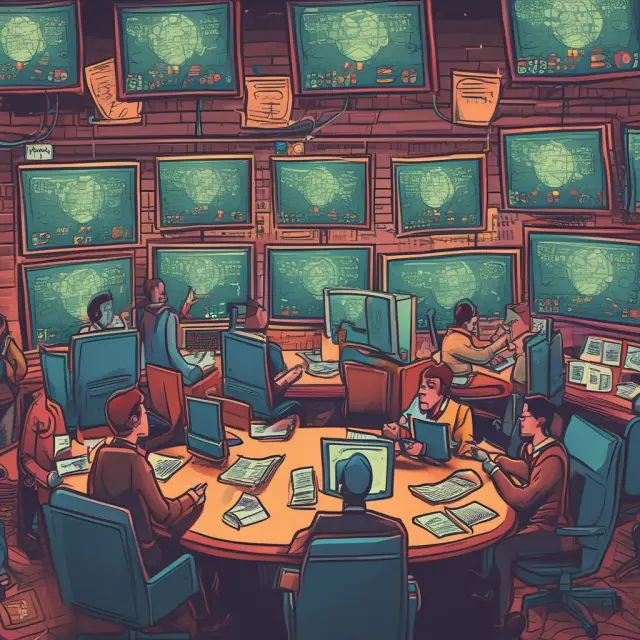 Scene of a bustling currency marketplace: traders negotiating spot deals, exchanging forward contracts, and executing futures trades