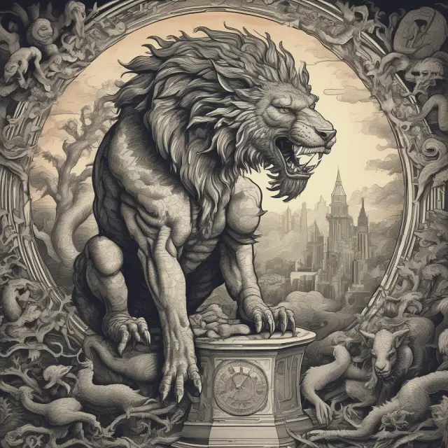 A dragon guarding a treasure chest of misconceptions being slain by a knight symbolizing knowledge and truth in the Forex market