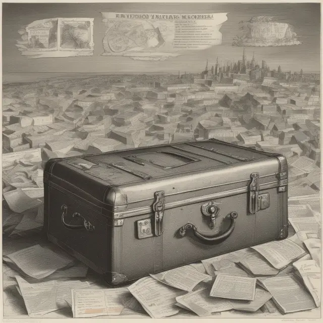 An illustration of a time capsule containing foreign tax credits moving between years, symbolizing the ability to carry forward or back unused credits