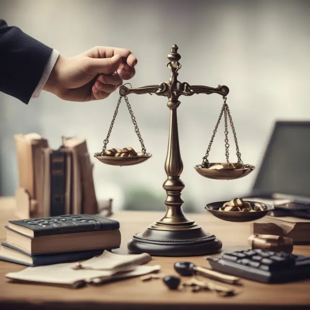 A detective-like forensic accountant unearthing hidden marital assets, balancing the scales for equitable distribution.