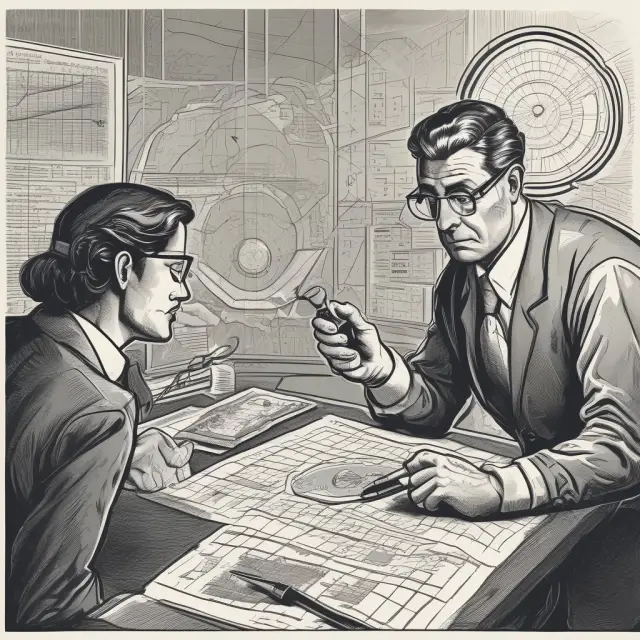 Fundamental and technical analysts analyzing data and charts while practicing risk management