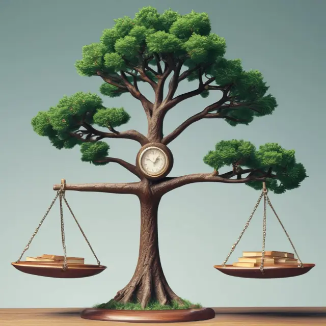 Form 1045 image depicting a balance scale tipped by net operating loss and credits towards IRS tree representing tentative refund processing.