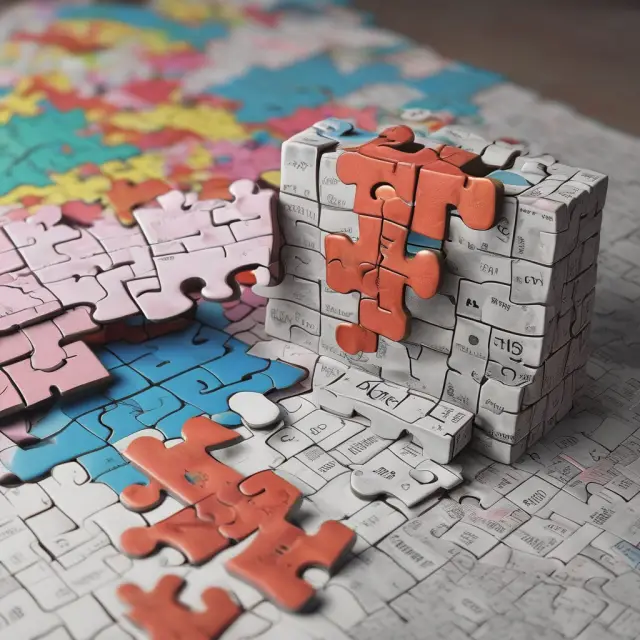 Form 1065 (big picture) as a puzzle, with pieces handed over to individual partners via Schedule K-1
