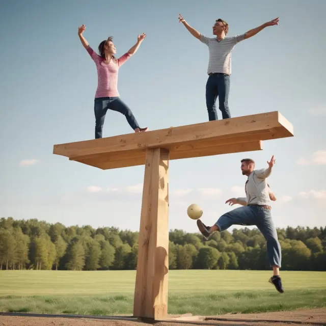 A partnership balancing tax credits (represented by golden orbs) and deductions (represented by shields) on a beam, symbolizing effective tax planning.