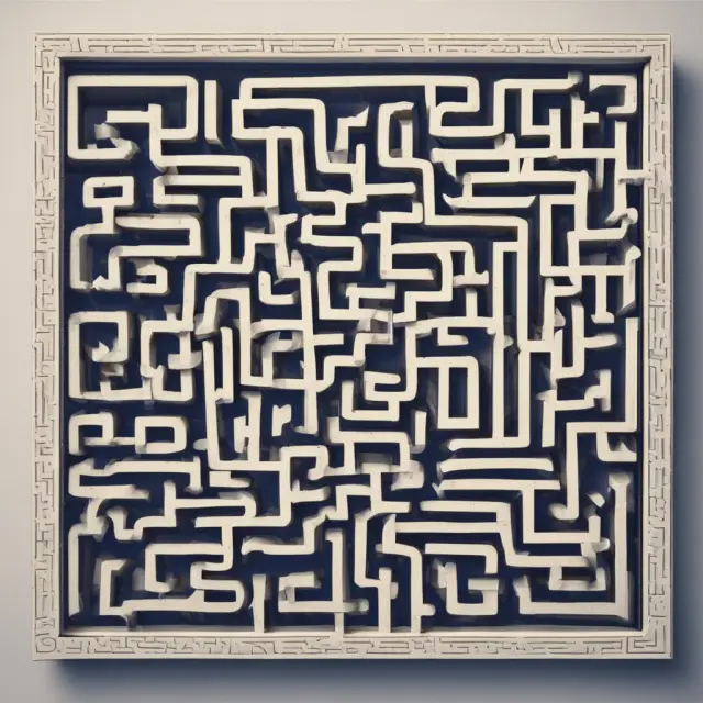An image of a labyrinthine maze symbolizing the intricate differences between federal and state health insurance penalties.