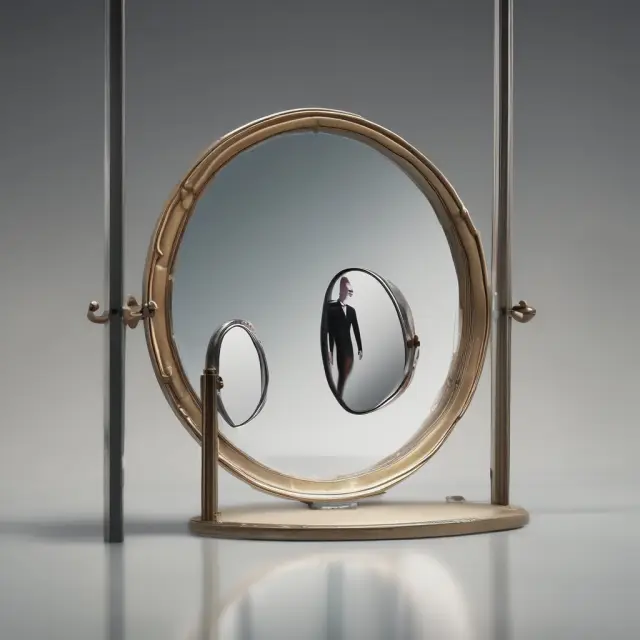 An old mirror with a distorted and incomplete reflection of investment holdings represents the limitations and criticisms surrounding Form 13F data.