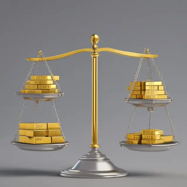 Gold and silver scales depict Form 2439 reporting for mutual funds, REITs, and ETFs, illustrating capital gains distributions and allocations.