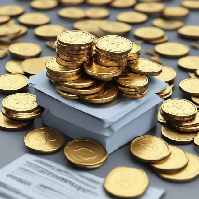 Golden coins falling from stacked Form 2439s, signifying tax adjustments and savings