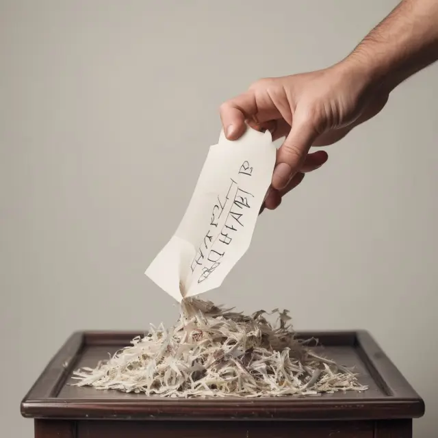 Person revoking a previous Power of Attorney (Form 2848) by shredding it, with the IRS logo and tax documents in the background.