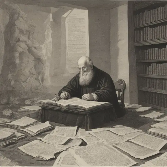 A scholar diligently reviews tax return copies and transcripts using Form 4506, symbolizing the process of accessing important financial information.