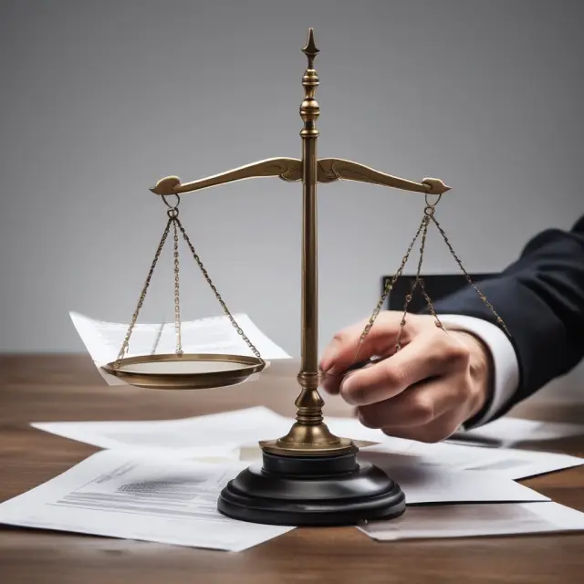 An investor adjusting a balance scale with Form 4952, representing the allocation of investment and personal interest expenses for tax purposes.