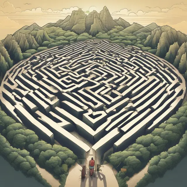 Investor navigates complex maze symbolizing tax implications from capital gains, qualified dividends, and Form 4952 deductible investment interest expense
