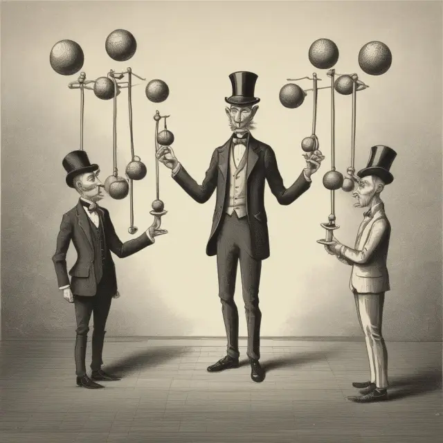 Juggler balances various exemption levels, symbolizing the ongoing changes to Alternative Minimum Tax regulations.