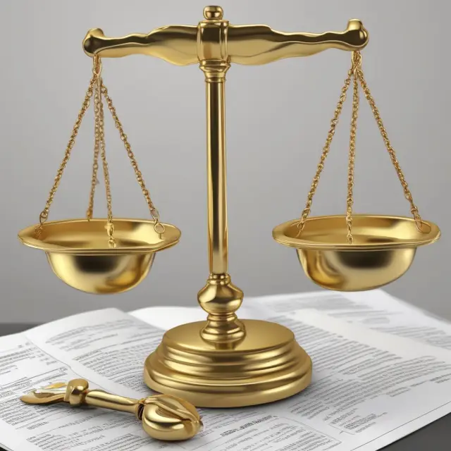 Golden scale weighing decedent’s estate assets against fair market values; hourglasses symbolize GSTT calculation, accumulating wealth for generations