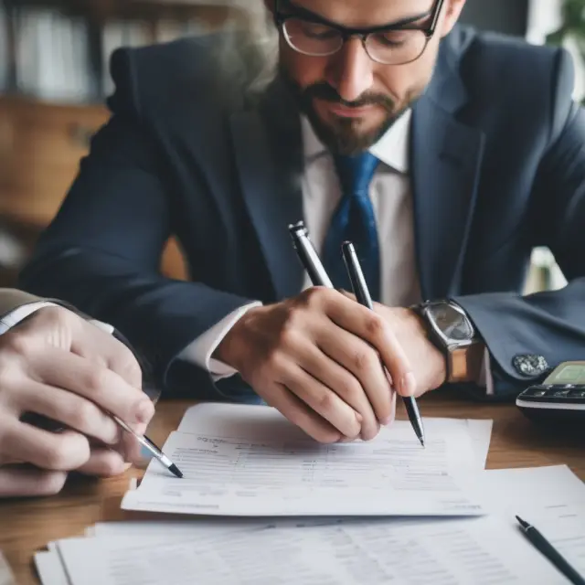An individual or corporation filling out IRS Form 8283, a meticulous process essential for claiming charitable tax deductions