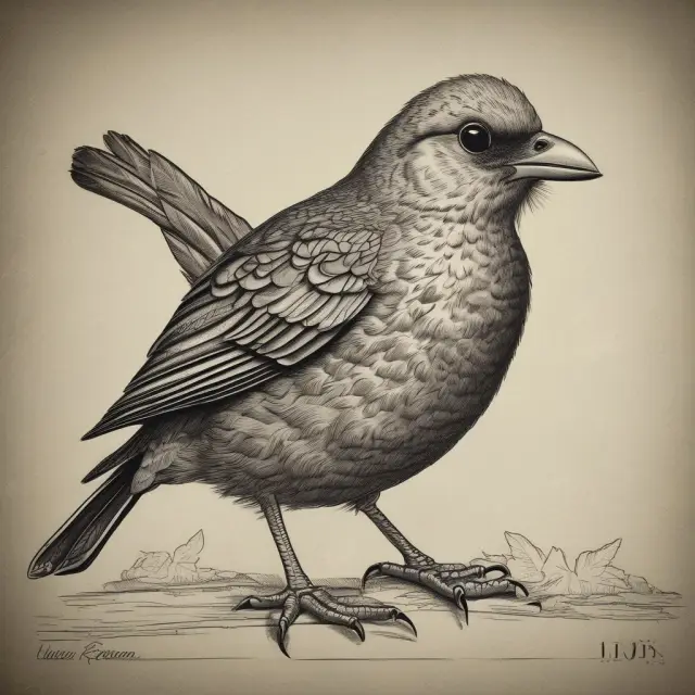 Injured bird on a branch holding Form 8379 to reclaim its fair share of the joint tax refund