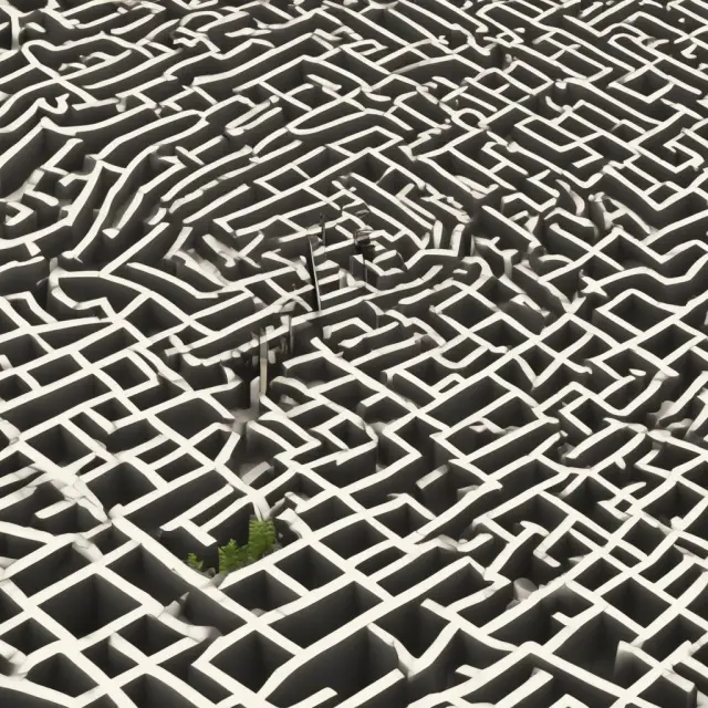 A person holding an MCC navigates a complex maze filled with property, time, and financial restrictions representing mortgage interest credit eligibility and limitations.