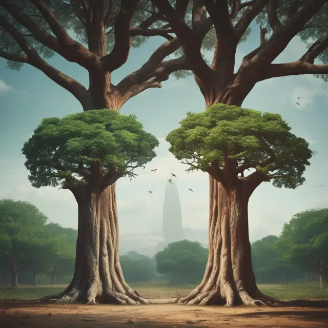 An hourglass symbolizes short-term capital assets, while a mature tree represents long-term capital assets. Time significantly affects the taxation of these assets.