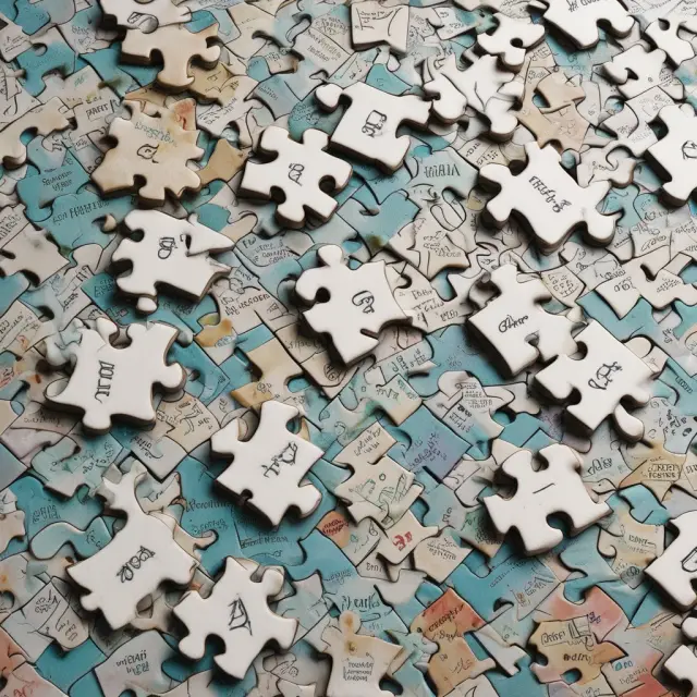 An intricate jigsaw puzzle symbolizing the amended tax return process. Each piece represents potential corrections or changes for improved accuracy and financial growth.