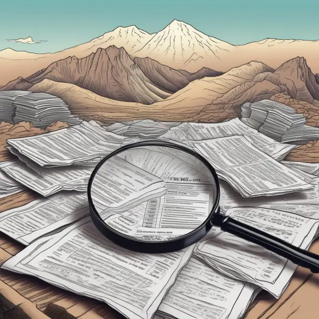 An IRS accountant examining piles of Form 1099-MISCs to ensure accurate tax reporting and compliance.