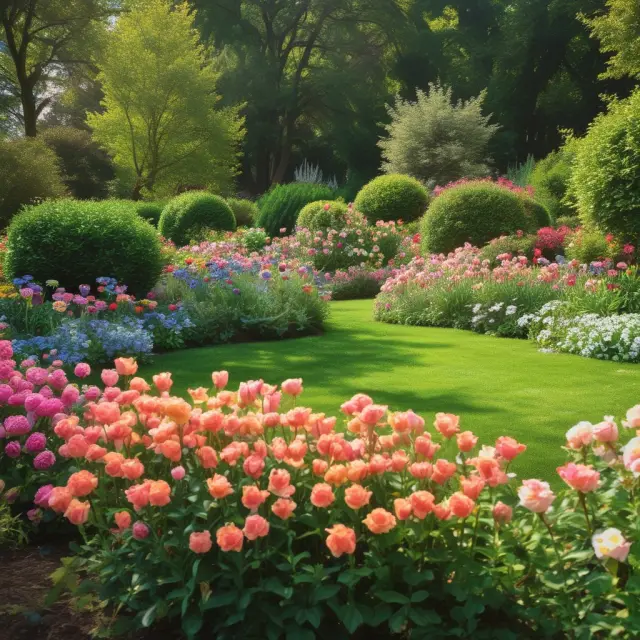 An image of a lush garden where various retirement accounts such as IRAs, pension plans, and other retirement accounts flourish without the need for Form 1099-DIV