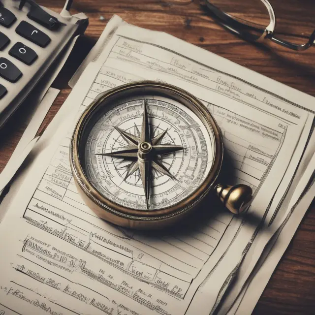 Compass symbolizing Form 1099-Q, guiding taxpayers through education savings account and plan compliance
