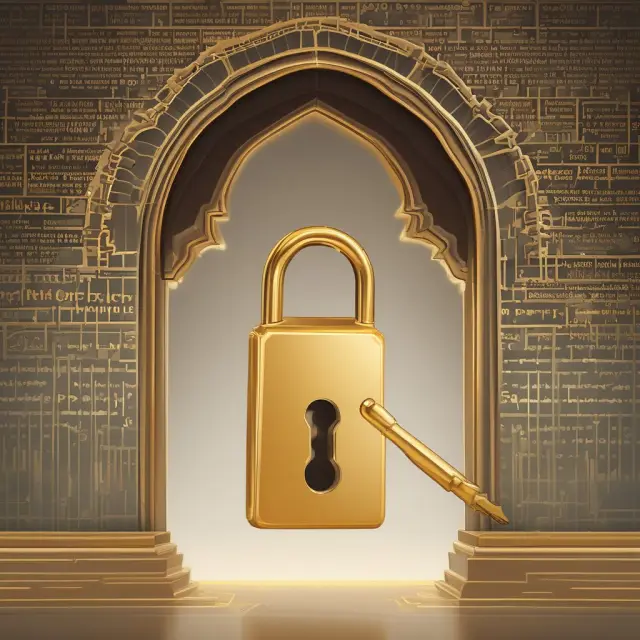 A golden key symbolically representing SEC Form 3 filings, unlocking the door to financial transparency and trust