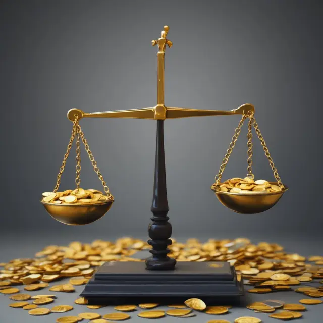 Gold scales tipping towards insider trading, causing gold coins to slip away, emphasizing regulatory penalties