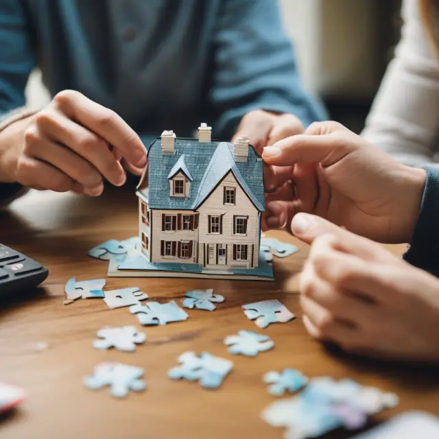 Homeowner analyzing puzzle pieces symbolizing Forms 1098, 1098-C, 1098-E, and 1098-T to understand the connection between mortgage interest statements and tax deductions