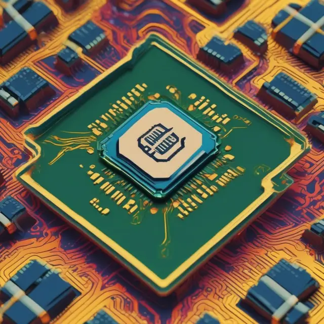 An Intel microprocessor intertwining with a McAfee antivirus shield, representing the successful merger of Intel