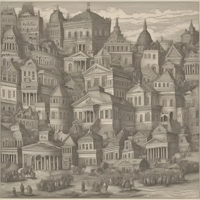 Image depicting banks, corporations, and financial institutions intertwined in the intricate web of forward markets.