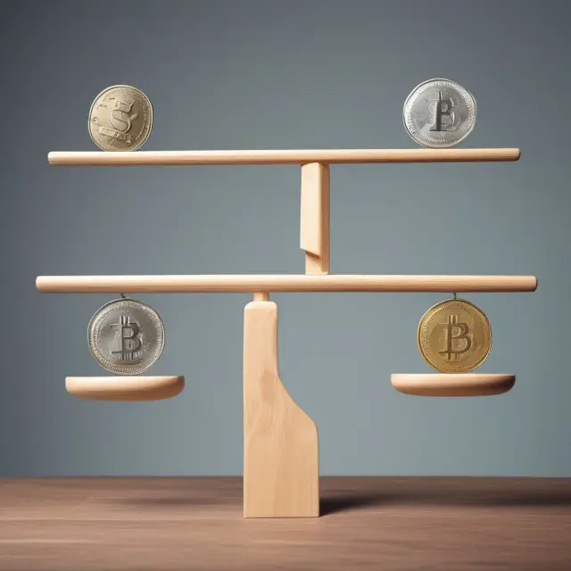 Seesaw illustrating a higher-interest currency