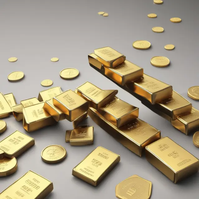 Golden bar with dividends cascading into coins; illustrating Forward Price Calculation