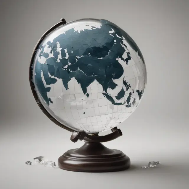 A crystal globe breaks open, revealing the unexplored regions and populations of the Fourth World
