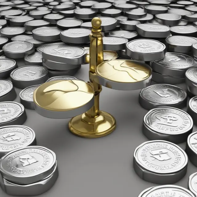 Golden shares changing to silver, representing lower earnings per share (EPS) due to a follow-on public offering