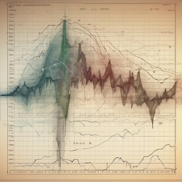 A visual representation of bullish and bearish fractals forming on a financial chart, illustrating their significance in understanding market trends.