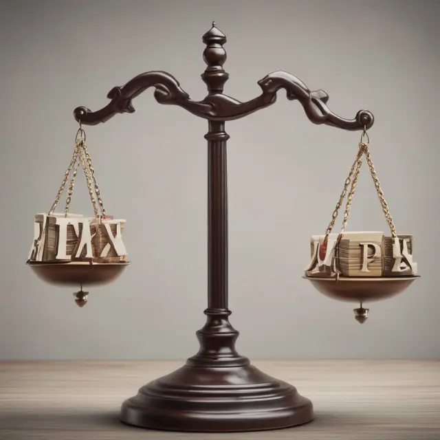 Two balanced scales depicting the Internal Revenue Service and Franchise Tax Board overseeing personal and business state-level taxes