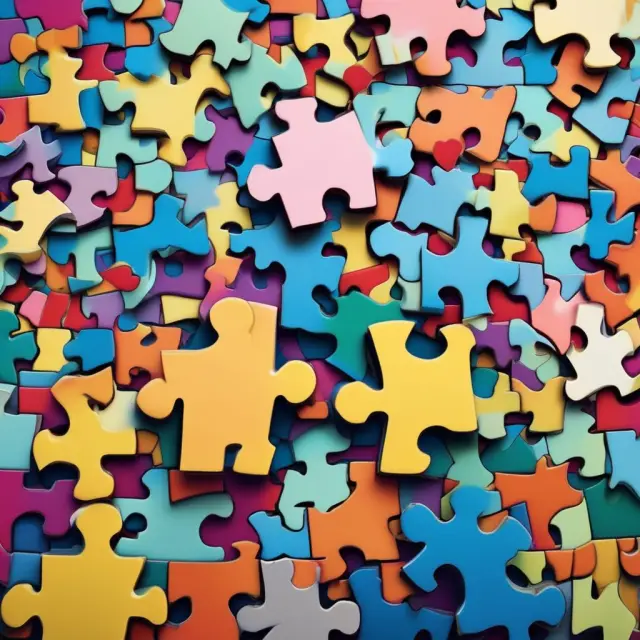 An intricate puzzle depicting questions and answers about franchises and franchisees, symbolizing the understanding gained through this FAQ section