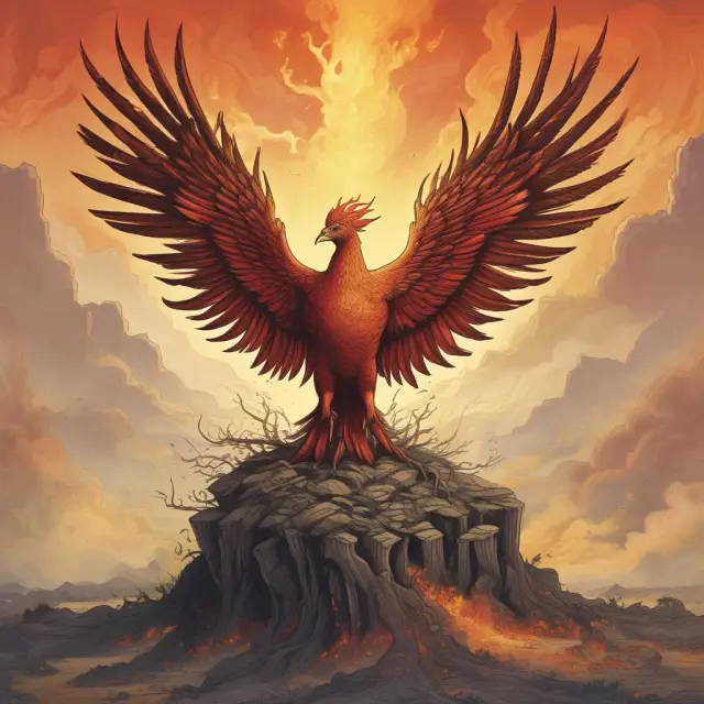 Image of a mythical phoenix in the process of rising from ashes with Freddie Mac logo nearby