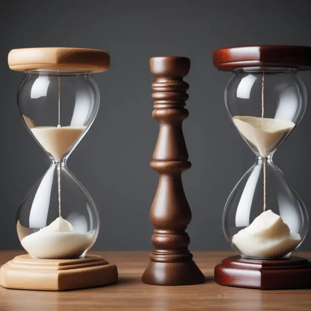 Two large hourglasses flowing with interconnected sands symbolizing Fannie Mae and Freddie Mac