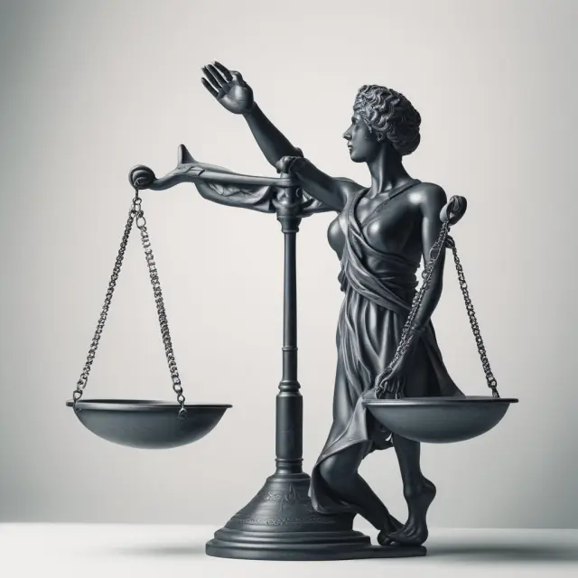 A balance scale holds the power between consumers and insurers during the free look period.