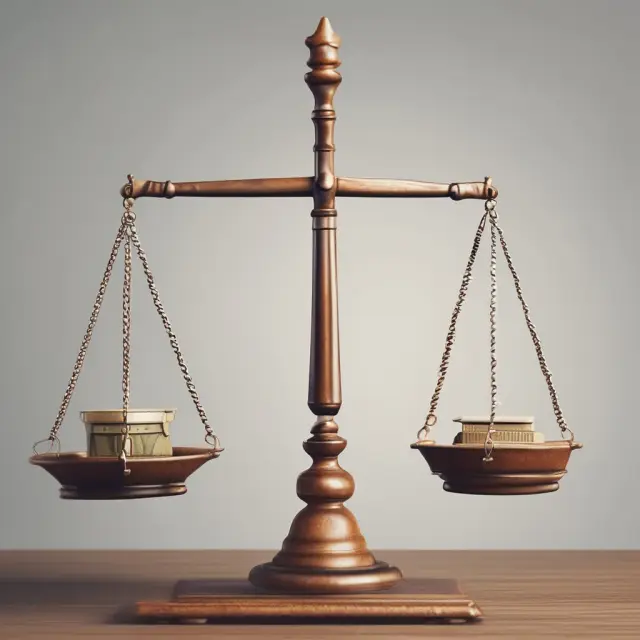 Visualizing the choice between canceling a life insurance policy online (digital scale) or through traditional methods (old-fashioned balance), demonstrating advantages of each approach